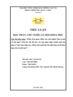 Tiểu luận Chủ nghĩa xã hội khoa học: Phân tích quan điểm của chủ nghĩa Mac-Lenin về tôn giáo? Liên hệ vấn đề này với việc thực hiện chính sách tôn giáo ở Việt Nam hiện nay, đồng