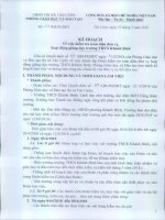 Ke hoach kiem tra toan dien truong THCS Khanh Binh