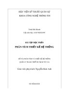 Bài tập học phần Phân tích thiết kế hệ thống: Phân tích và thiết kế hệ thống quản lý trang thiết bị tại kí túc xá