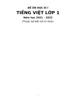 ĐỀ ôn kì 1 TIẾNG VIỆT lớp 1 CHƯƠNG TRÌNH mới năm 2021   2022 