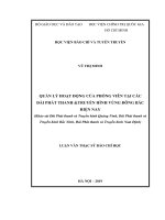 Quản lý hoạt động của phóng viên tại các đài phát thanh  truyền hình vùng đông bắc hiện nay (khảo sát đài phát thanh và truyền hình quảng ninh, đài phát thanh và truyền hình bắc ninh, đài phát thanh và truyền hình n 