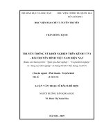 Truyền thông về khởi nghiệp trên kênh vtv1   đài truyền hình việt nam hiện nay (khảo sát chương trình quốc gia khởi nghiệp, cà phê khởi nghiệp và sáng tạo khởi nghiệp từ tháng 062017 