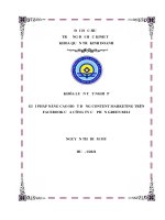 Giải pháp nâng cao hoạt động content marketing trên fanpage của công ty cổ phần green beli 