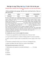 Bài tập từ vựng Tiếng Anh lớp 9 Unit 4 Life in the past