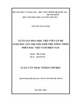 Tuần san hoa học trò với vấn đề giáo dục giá trị cho giới trẻ nông thôn miền bắc việt nam hiện nay 