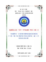 Nghiên cứu hành trình khách hàng tại hệ thống trung tâm anh ngữ quốc tế ILEAD AMA huế 