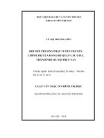 Đổi mới phương pháp tuyên truyền chính trị của đảng bộ quận cầu giấy, thành phố hà nội hiện nay 