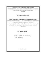Luận văn Thạc sĩ Using writing portfolios to improve grade 10th students’ writing skill  An action research project in a high school in Hadong district
