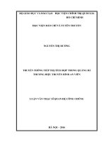 Truyền thông tiếp thị tích hợp trong quảng bá thương hiệu truyền hình an viên 