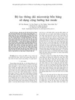 Bộ lọc thông dải microstrip bốn băng sử dụng cộng hưởng hai mode