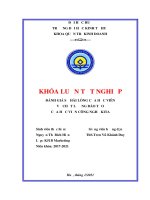 Khóa luận tốt nghiệp Marketing: Đánh giá mức độ hài lòng của học viên về chất lượng dịch vụ đào tạo của học viện Công nghệ KITA