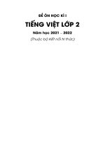 ĐỀ ôn kì 1 TIẾNG VIỆT lớp 2 CHƯƠNG TRÌNH mới năm 2021   2022