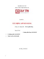 Đồ án CDIO – SE397V: Xây dựng app bán hàng