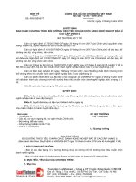 CHƯƠNG TRÌNH BỒI DƯỠNG THEO TIÊU CHUẨN CHỨC DANH NGHỀ NGHIỆP BÁC SĨ CAO CẤP (HẠNG I)