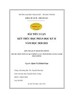 Tiểu luận Quản Trị Buồng Phòng, Những tình huống xảy ra tại bộ phận buồng phòng.