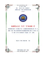 Khóa luận tốt nghiệp Quản trị kinh doanh: Đánh giá cảm nhận của khách hàng đối với hoạt động Content Marketing trực tuyến tại Học viện Đào tạo Quốc tế ANI