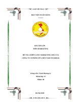 CHIẾN LƯỢC MARKETING MIX CỦA CÔNG TY CỔ PHẦN SỮA VIỆT NAM VINAMILK