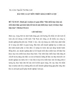 Triển khai chiến lược doanh nghiêp | Đại học UEH | Bài tiểu luận cuối kỳ