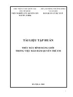 TÀI LIỆU TẬP HUẤN THÚC ĐẨY BÌNH ĐẲNG GIỚI TRONG VIỆC BẢO ĐẢM QUYỀN TRẺ EM