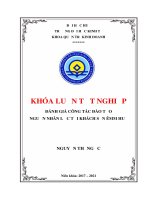 Khóa luận tốt nghiệp Quản trị kinh doanh: Đánh giá chất lượng đào tạo nguồn nhân lực tại khách sạn ÊMM Huế