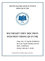 Đàm phán trong kinh doanh | Đại học UEH | Tiểu luận cuối kỳ