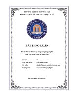 HOÀN THIỆN các HÌNH THỨC TIÊU THỤ của sản PHẨM tại TỔNG CÔNG TY BIA   rượu   nước GIẢI KHÁT sài gòn SABECO