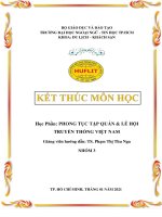 Tiểu luận Phong tục thờ cúng tổ tiên của người Việt