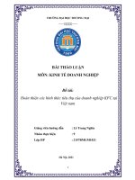 Hoàn thiện các hình thức tiêu thụ của doanh nghiệp KFC tại việt nam