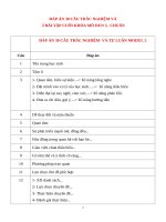 Đáp án 30 câu trắc nghiệm và  2 bài tập cuối khóa môđun 5 