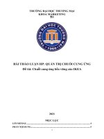 Phân tích chuỗi cung ứng bền vững của IKEA  Quản trị chuỗi cung ứng