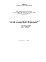 Tiểu luận quản lý nhà nước xử lý tình huống bạo lực gia đình của một người dân trong xã yên đồng – huyện ý yên, tỉnh nam định 