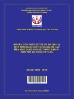 Nghiên cứu thiết kế tối ưu bộ định vị tịnh tiến sang xoay sử dụng cơ cấu mềm ứng dụng cho hệ thống định vị kiểm tra độ cứng vật liệu 