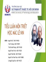 Lý luận của chủ nghĩa duy vật lịch sử về quy luật quan hệ sản xuất phù hợp với trinh độ phát triển của lực lượng sane xuất và vận dụng trong phát triển nguồn nhân lực chất lượng cao ở Việt Nam hiện nay