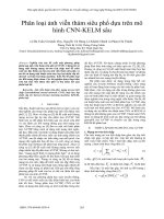 Phân loại ảnh viễn thám siêu phổ dựa trên mô hình CNN-KELM sâu