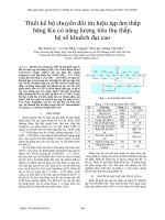 Thiết kế bộ chuyển đổi tín hiệu tạp âm thấp băng Ku có năng lượng tiêu thụ thấp, hệ số khuếch đại cao