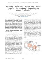 Hệ thống truyền năng lượng không dây sử dụng cấu trúc vòng dây cộng hưởng tại tần số 13.56 MHz