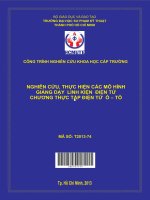 Nghiên cứu, thực hiện các mô hình giảng dạy linh kiện điện tử chương thực tập điện tử ô tô 