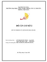 ĐỒ ÁN CƠ SỞ 2 ĐỀ TÀI: WEBSITE CỬA HÀNG BÁN HOA ONLINE. Giảng viên hướng dẫn :THS.VÕ HOÀNG PHƯƠNG DUNG
