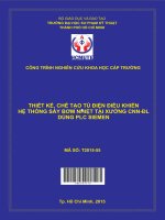 Thiết kế, chế tạo tủ điện điều khiển hệ thống sấy bơm nhiệt tại xưởng CNN đl dùng PLC SIEMEN 