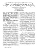 Thiết kế mạch thu hoạch năng lượng từ sóng viễn thông cho các cảm biến không dây tự chủ năng lượng