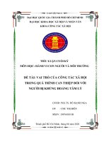 Tiểu luận cuối kỳ môn Hành vi con người và môi trường