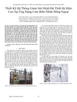 Thiết kế hệ thống giám sát nhiệt độ thiết bị điện cao áp ứng dụng cảm biến nhiệt hồng ngoại