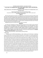 Luận bàn về marketing quan hệ trong bối cảnh cạnh tranh và hội nhập