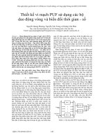 Thiết kế vi mạch PUF sử dụng các bộ dao động vòng và biến đổi thời gian - số