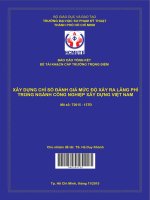 Xây dựng chỉ số đánh giá mức độ xảy ra lãng phí trong ngành công nghiệp xây dựng việt nam 