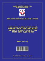 Thực trạng và định hướng thị hiếu thẩm mỹ của sinh viên trường đại học sư phạm kỹ thuật tp  hồ chí minh trong công cuộc đổi mới 
