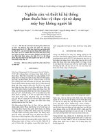Nghiên cứu và thiết kế hệ thống phun thuốc bảo vệ thực vật sử dụng máy bay không người lái