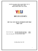 ĐỒ ÁN CƠ SỞ 1 ĐỀ TÀI: XÂY DỰNG WEBSITE HỖ TRỢ HỌC TẬP. TS. NGUYỄN ĐỨC HIỂN