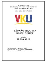 BÁO CÁO THỰC TẬP DOANH NGHIỆP  ĐỀ TÀI: TRỢ LÝ ẢO AI. Th.S HÀ THỊ MINH PHƯƠNG