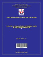 Thiết kế, chế tạo vỏ bảo vệ bộ điều khiển thiết bị hỗ trợ người khiếm thị 